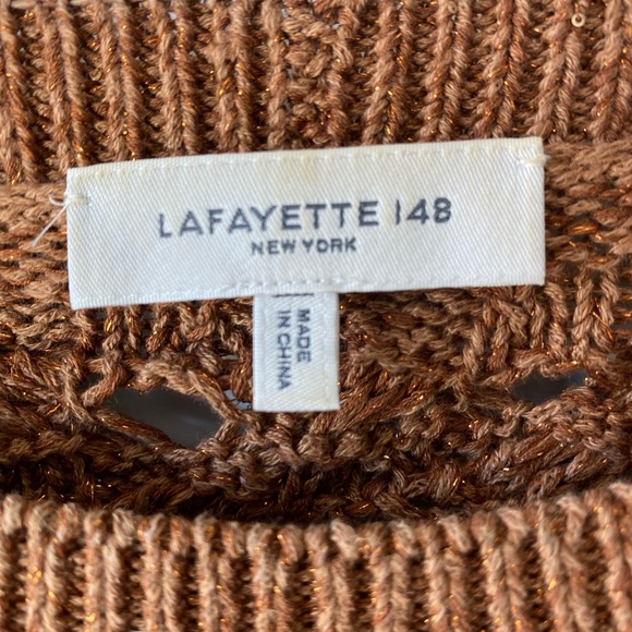 Lafayette 148 New York Copper Knit Sweater - Picture 3 of 6